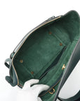Pre-Loved Belt Bag Handbag Leather Micro with Gold Hardware, Dark Green