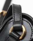 Pre-Loved 1955 Horsebit Crossbody Bag Leather Mini with Gold Hardware, Black