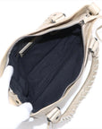Pre-Loved First Handbag Leather Small with Aged Black Hardware, Beige