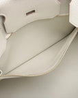 Pre-Loved Birkin Handbag Leather 30 with Gold Hardware, White