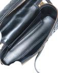 Pre-Loved Intrecciato Camera Bag Crossbody Bag Intrecciato Leather Small with Gold Hardware, Black