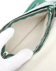 Pre-Loved Plumet Crossbody Bag Goyardine Chevron Coated Canvas with Silver Hardware, Green