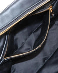 Pre-Loved Bowling Bag Handbag Leather with Gold Hardware, Black
