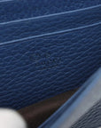 Pre-Loved Interlocking G Wallet on Chain Crossbody Bag Leather with Gold Hardware, Blue