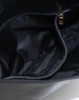 Pre-Loved Padded Nappa Leather Hobo Shoulder Bag Leather with Gold Hardware, Black