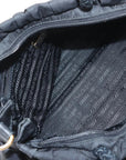 Pre-Loved Gaufre Tote Handbag Nylon with Gold Hardware, Black