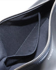 Pre-Loved Puzzle Fold Pouch Pochette Leather with Silver Hardware, Black