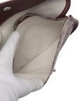 Pre-Loved Anjou Tote Goyardine Chevron Coated Canvas PM with Silver Hardware, Burgundy