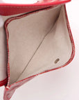 Pre-Loved Saint Louis Tote Goyardine Chevron Coated Canvas GM with Silver Hardware, Red
