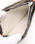 Pre-Loved Plumet Crossbody Bag Goyardine Chevron Coated Canvas with Silver Hardware, Black and Tan