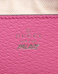 Pre-Loved GG-P Half-Moon Shoulder Bag Monogram Coated Canvas Small with Silver Hardware, Pink