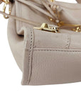 Pre-Loved Classic City Handbag Leather Small with Gold Hardware, Beige