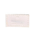Pre-Loved Horsebit Chain Shoulder Bag Quilted Leather Small with Silver Hardware, White