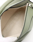 Pre-Loved Puzzle Handbag Leather Small with Silver Hardware, Green
