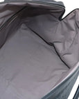 Pre-Loved Intrecciato Boston Duffle Duffle Bag Intrecciato Leather Large with Aged Silver Hardware, Black