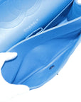 Pre-Loved Classic Double Flap Shoulder Bag Quilted Leather Jumbo with Ruthenium Hardware, Blue
