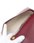 Pre-Loved Blondie Shoulder Bag Leather Mini with Gold Hardware, Burgundy