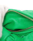 Pre-Loved Jodie Handbag Intrecciato Leather Mini with Gold Hardware, Green