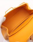 Pre-Loved Saïgon Handbag Goyardine Coated Canvas Mini with Silver Hardware, Yellow