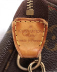Pre-Loved Pochette Accessoires Cerises Pochette Monogram Coated Canvas with Gold Hardware, Brown