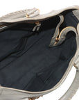 Pre-Loved Classic Metallic Edge City Handbag Leather with Gold Hardware, Gray