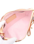 Pre-Loved Pochette Accessoires Cherry Blossom Pochette Monogram Coated Canvas with Gold Hardware, Brown
