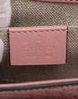 Pre-Loved Emily Crossbody Bag Microguccissima Leather Mini with Gold Hardware, Pink