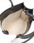 Pre-Loved Triomphe Vertical Cabas Tote Triomphe Coated Canvas Small with Gold Hardware, Beige and Black