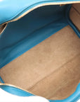 Pre-Loved Amazona Handbag Leather Small with Gold Hardware, Blue