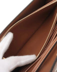 Pre-Loved Triomphe Wallet on Chain Crossbody Bag Triomphe Canvas with Gold Hardware, Beige and Tan