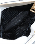 Pre-Loved Galleria Handbag Leather Small with Gold Hardware, Gradient Grey/White