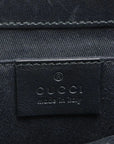 Pre-Loved Horsebit Chain Clutch Clutch Monogram Coated Canvas with Silver Hardware, Black