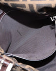 Pre-Loved Mamma Baguette Shoulder Bag Zucca Coated Canvas with Silver Hardware, Brown/Tobacco
