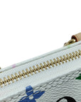 Pre-Loved Nano Speedy Handbag Monogram Multicolore Coated Canvas Nano with Gold Hardware, White Multicolor