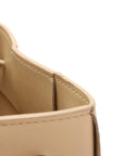 Pre-Loved Cassette Bucket Bucket Bag Intrecciato Leather Small, Beige
