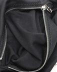 Pre-Loved Mamma Baguette Shoulder Bag Plain Canvas with Silver Hardware, Black
