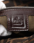 Pre-Loved Mamma Baguette Shoulder Bag Zucca Coated Canvas with Silver Hardware, Brown