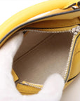 Pre-Loved Puzzle Crossbody Bag Leather Nano with Silver Hardware, Yellow