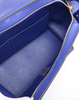 Pre-Loved Trapeze Handbag Leather Medium with Gold Hardware, Blue