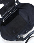 Pre-Loved Big Bag Tote Leather Small with Silver Hardware, Black