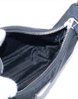 Pre-Loved Re-Edition 2005 Shoulder Bag Re-Nylon with Silver Hardware, Black