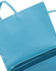 Pre-Loved Intrecciato Mini Crossbody Crossbody Bag Intrecciato Leather Mini, Light Blue