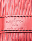 Pre-Loved Petit Noé Shoulder Bag Leather PM with Gold Hardware, Red