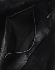 Pre-Loved Mamma Baguette Shoulder Bag Fur with Silver Hardware, Black