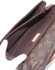 Pre-Loved Pochette Métis Crossbody Bag Monogram Coated Canvas with Gold Hardware, Brown