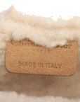 Pre-Loved Saddle Shoulder Bag Suede with Aged Gold Hardware, Tan