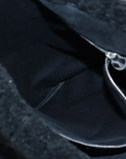 Pre-Loved Shopping Tote Shearling with Silver Hardware, Black