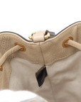 Pre-Loved Ophidia Bucket Bag GG Supreme Coated Canvas Mini with Gold Hardware, Beige / White