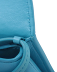Pre-Loved Intrecciato Mini Crossbody Crossbody Bag Intrecciato Leather Mini, Light Blue