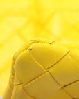 Pre-Loved Intrecciato Bulb Shoulder Bag Intrecciato Leather Small with Gold Hardware, Yellow